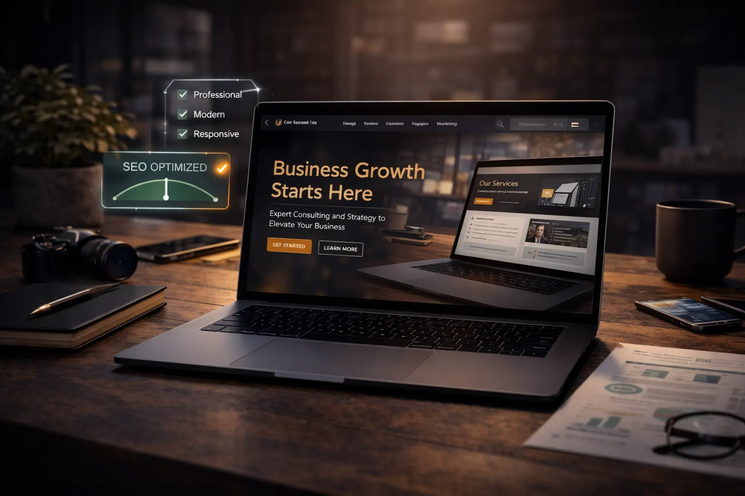 Need a clean launch setup before the website build starts? supporting visual
