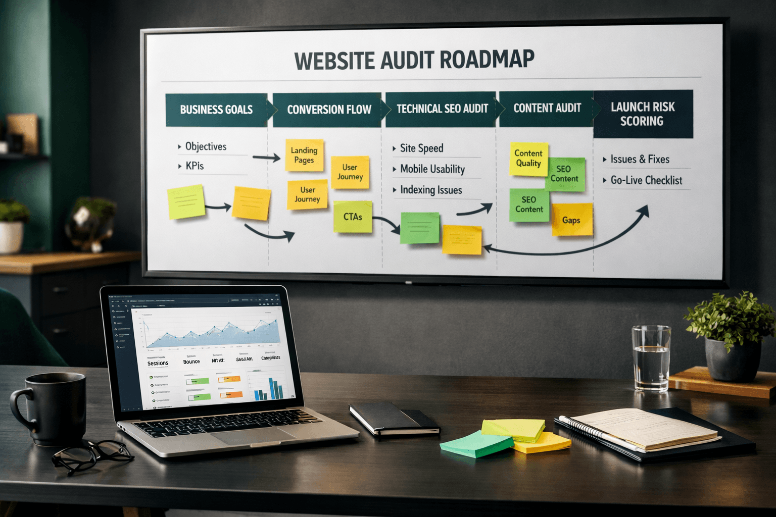 The Audit That Created the Roadmap: Website Audit Strategy for SEO and Conversion - practical Web Growth guide visual